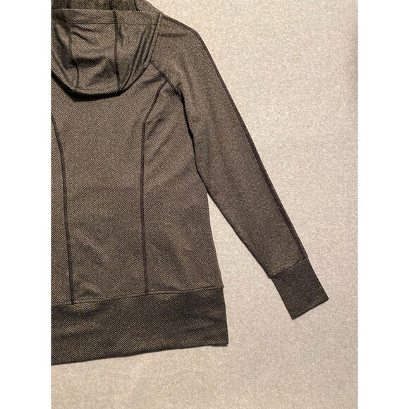 Mondetta Hoodie Women's Medium Gray‎ Chevron Stretch Thumb Hole Sleeve Full-Zip - Picture 14 of 16